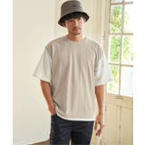 5分袖フェイクベストTシャツ | ikka  | 詳細画像7