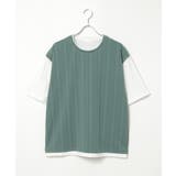 5分袖フェイクベストTシャツ | ikka  | 詳細画像24