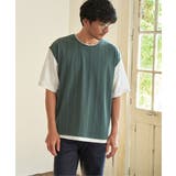 5分袖フェイクベストTシャツ | ikka  | 詳細画像3