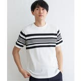 パイナップルパネルボーダーTシャツ | ikka  | 詳細画像7
