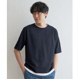 【吸水速乾】ドライ鹿の子5分袖レイヤードTシャツ | ikka  | 詳細画像7 