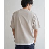 【吸水速乾】ドライ鹿の子5分袖レイヤードTシャツ | ikka  | 詳細画像27 