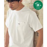 ホワイト | 【接触冷感】速乾COOLポケットプリントTシャツ  | ikka 