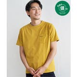 マスタード | 【接触冷感】速乾COOLポケットプリントTシャツ  | ikka 