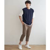 【接触冷感／親子コーデ】速乾COOLフェイクベストTシャツ | ikka  | 詳細画像9 
