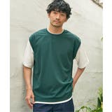 【接触冷感／親子コーデ】速乾COOLフェイクベストTシャツ | ikka  | 詳細画像10 