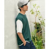 【接触冷感／親子コーデ】速乾COOLフェイクベストTシャツ | ikka  | 詳細画像11 