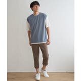 【接触冷感／親子コーデ】速乾COOLフェイクベストTシャツ | ikka  | 詳細画像16 