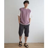 【接触冷感／親子コーデ】速乾COOLフェイクベストTシャツ | ikka  | 詳細画像20 