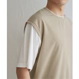 【接触冷感／親子コーデ】速乾COOLフェイクベストTシャツ | ikka  | 詳細画像25 