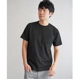 ブラック | ライトダンボールジャカード襟ダブルフェイスTシャツ | ikka