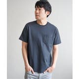 ネイビーブルー | ライトダンボールジャカード襟ダブルフェイスTシャツ | ikka