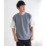 フクレジャカードフェイクベストTシャツ | ikka | 詳細画像26