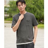 【雑誌MonoMax5月号掲載】メランジワッフルポケ付きフェイクTシャツ | ikka | 詳細画像13