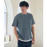 【雑誌MonoMax5月号掲載】メランジワッフルポケ付きフェイクTシャツ | ikka | 詳細画像2