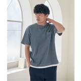 【雑誌MonoMax5月号掲載】メランジワッフルポケ付きフェイクTシャツ | ikka | 詳細画像3