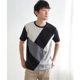 【親子おそろい】ブロックスポンチ斜め切り替えTシャツ | ikka | 詳細画像13