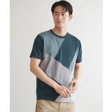 【親子おそろい】ブロックスポンチ斜め切り替えTシャツ | ikka | 詳細画像15