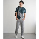 【親子おそろい】ブロックスポンチ斜め切り替えTシャツ | ikka | 詳細画像19