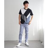 【親子おそろい】ブロックスポンチ斜め切り替えTシャツ | ikka | 詳細画像27