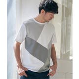 【親子おそろい】ブロックスポンチ斜め切り替えTシャツ | ikka | 詳細画像3