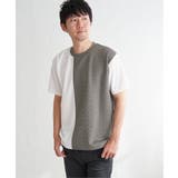 フクレジャカードワッフル切り替えTシャツ | ikka | 詳細画像8