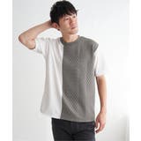 フクレジャカードワッフル切り替えTシャツ | ikka | 詳細画像9