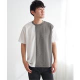 フクレジャカードワッフル切り替えTシャツ | ikka | 詳細画像23