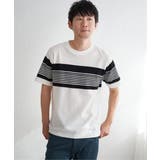 リップルパネルボーダーTシャツ | ikka | 詳細画像11