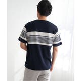 リップルパネルボーダーTシャツ | ikka | 詳細画像18