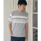 リップルパネルボーダーTシャツ | ikka | 詳細画像2