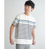 ホワイト | 【接触冷感/吸水速乾】アーバンドライパネルボーダーTシャツ | ikka