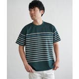 【接触冷感/吸水速乾】アーバンドライパネルボーダーTシャツ | ikka | 詳細画像16