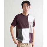 ブロックスCHスエード切り替えTシャツ | ikka | 詳細画像7