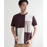 ブロックスCHスエード切り替えTシャツ | ikka | 詳細画像8