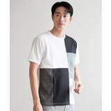 ブロックスCHスエード切り替えTシャツ | ikka | 詳細画像11