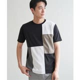 ブロックスCHスエード切り替えTシャツ | ikka | 詳細画像14