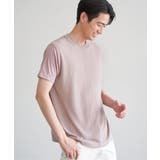 ピンク | ニットドッキングTシャツ | ikka