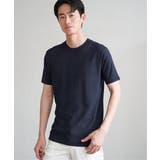 ネイビーブルー | ニットドッキングTシャツ | ikka