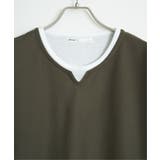ヘリンボンキーネックフェイクベストTシャツ | ikka | 詳細画像28