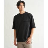 ブラック | 【吸水速乾】冷感メッシュ5分袖アウターT | ikka 
