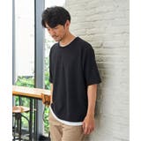 冷感DRYリップル5分袖Tシャツ | ikka  | 詳細画像6 