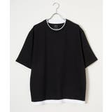 ブラック | 冷感DRYリップル5分袖Tシャツ | ikka 