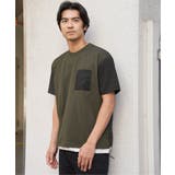 冷感異素材コンビTシャツ | ikka | 詳細画像2