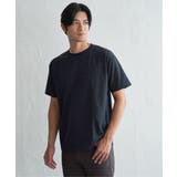 ネイビーブルー | 【接触冷感】ステッチ刺繍Tシャツ | ikka