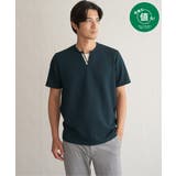 ダークグリーン | 【お得だ値】冷感フェイクヘンリーネックTシャツ | ikka