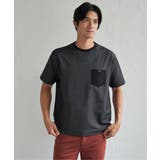 ブラック | 【接触冷感】デニムライクポケットTシャツ | ikka