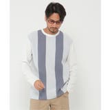 ホワイト | 抗菌切り替えジャガードトレーナー | ikka 