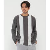 チャコール | 抗菌切り替えジャガードトレーナー | ikka 