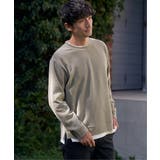 ベージュ | モールワッフルフェイクレイヤードプルオーバー | ikka